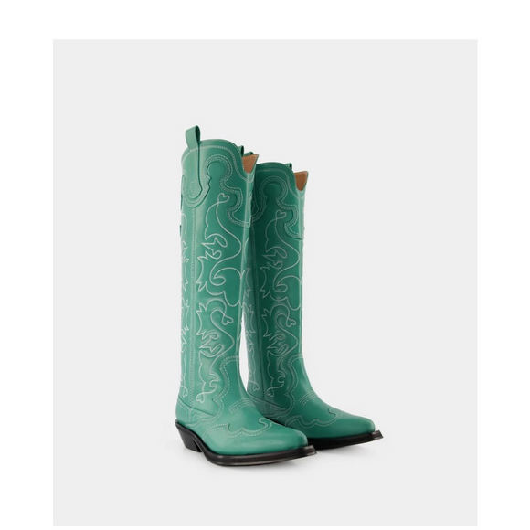 Ganni Shoes - Green ganni western boots